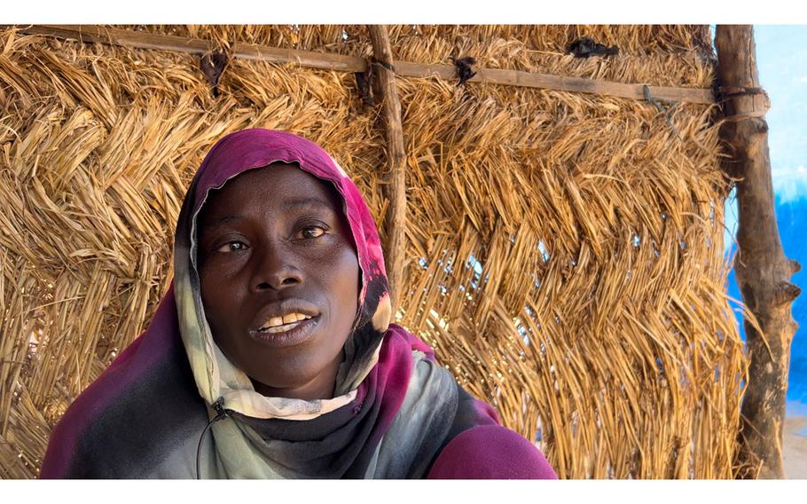 Sudanese mother Khamisa Zakaria Abdel Banat, 37, sits in a refugee camp in Chad after a fruitless search for her missing son. Many boys and men from the Masalit ethnic group were enslaved, and Banat found other Masalit boys who said they were forced to work as domestic servants — their “owner” said they would only be freed if ransoms were paid. 