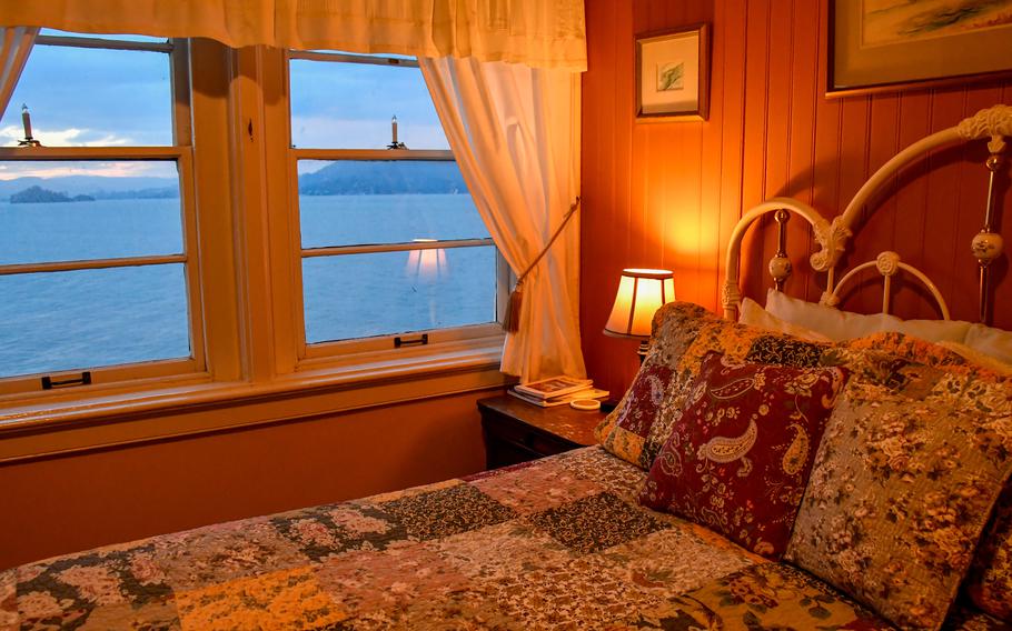 The East Brother Light Station B&B has five bedrooms that can be rented by the night. You can also rent out the whole inn for 10 to 12 people. 