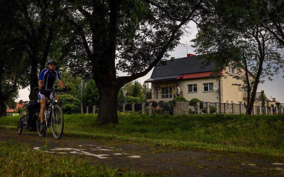 Solar panels cover the roof of a home in Brwinow, Poland, about 15 miles from Warsaw.