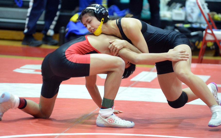 American School In Japan sophomore Serena Koslow is among the athletes and coaches who are hoping for a Far East wrestling tournament girls division soon.