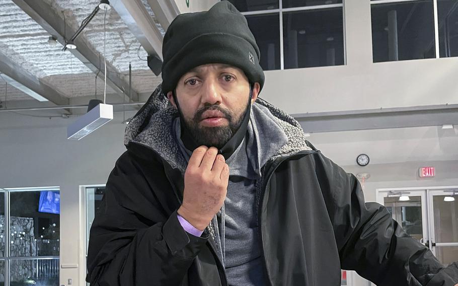 Malik Faisal Akram, a British citizen, is seen on Jan. 2, 2022, at a Dallas homeless shelter. Akram took four people hostage during a 10-hour standoff at a Texas synagogue on Saturday, Jan. 15, about two weeks after he entered the United States on a tourist visa.