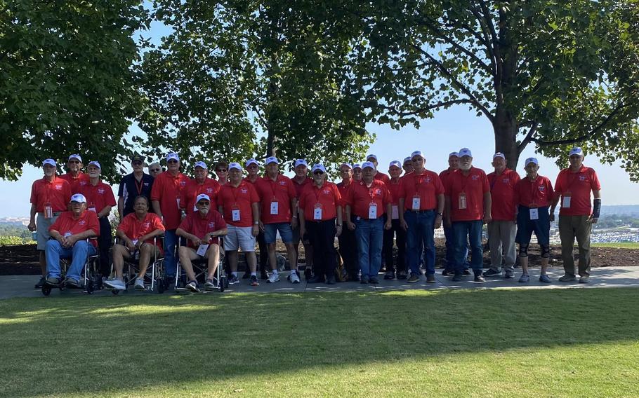 Cedar Valley Honor Flight veterans during their visit to Washington, DC on September 21, 2022.
