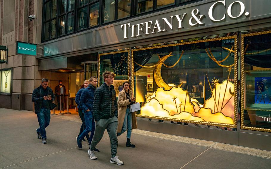 The Tiffany & Co. flagship store is seen in New York on Nov. 26, 2021.