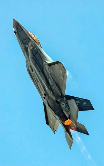 Billie Flynn demonstrating the F-35A at the Paris Air Show