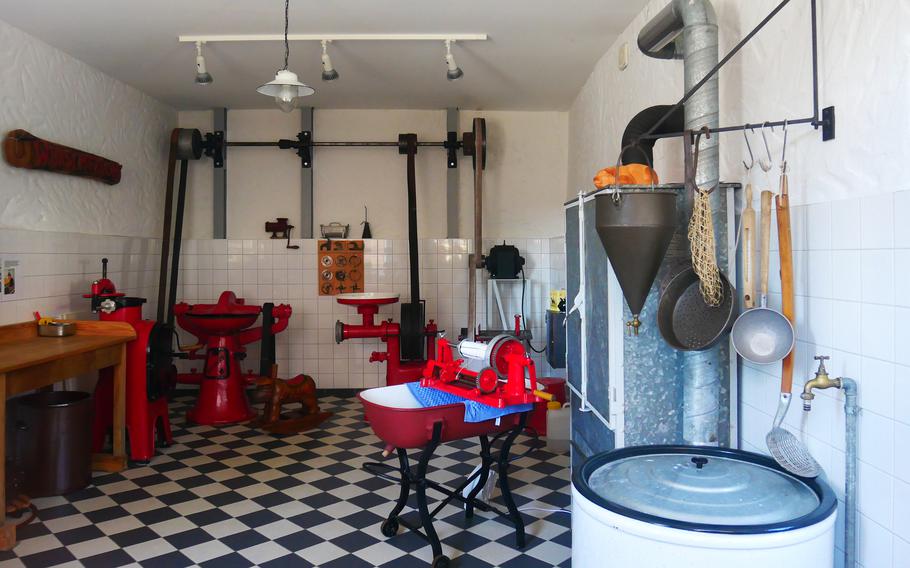 A room of the Butcher Museum in Buedingen, Germany. Open on weekends, it feature two rooms of what a butcher’s shop once looked like and the tools they used.