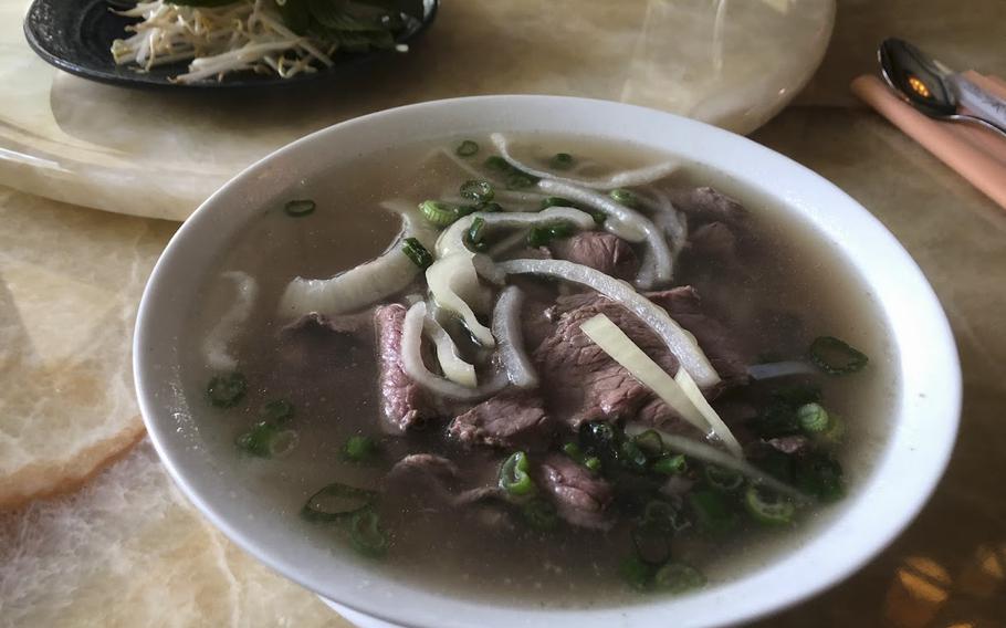 The signature noodle soup at Pho Viet in Kaiserslautern, Germany. The beef in the pho was very tender. 