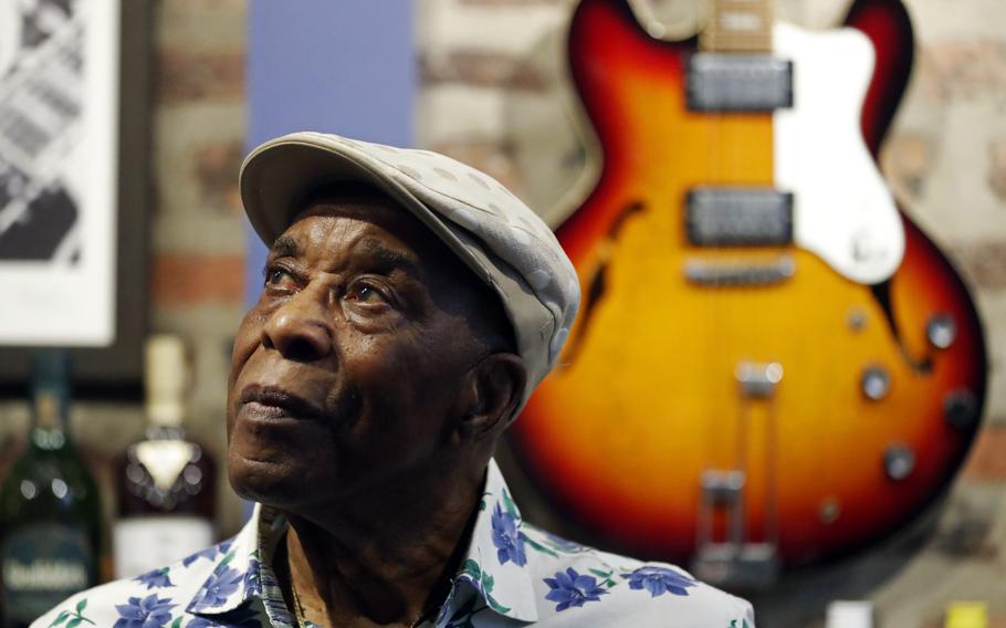 Buddy Guy poses for a portrait July 28 at his blues club Buddy Guy's Legends in Chicago. 