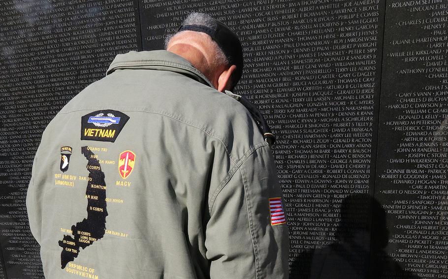 Veterans Day 2023 at the Vietnam Veterans Memorial in Washington, D.C., November 11, 2023.