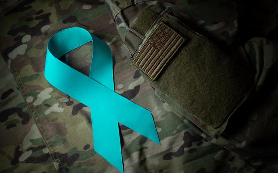 The teal ribbon is a national symbol of support for victims of sexual assault, and is used by the Defense Departments Sexual Harassment/Assault Response and Prevention programs. A Government Accountability Office review found that the armed services failed to fully implement more than 10% of legally imposed requirements to address sexual assault, including some that date to more than 15 years ago. 