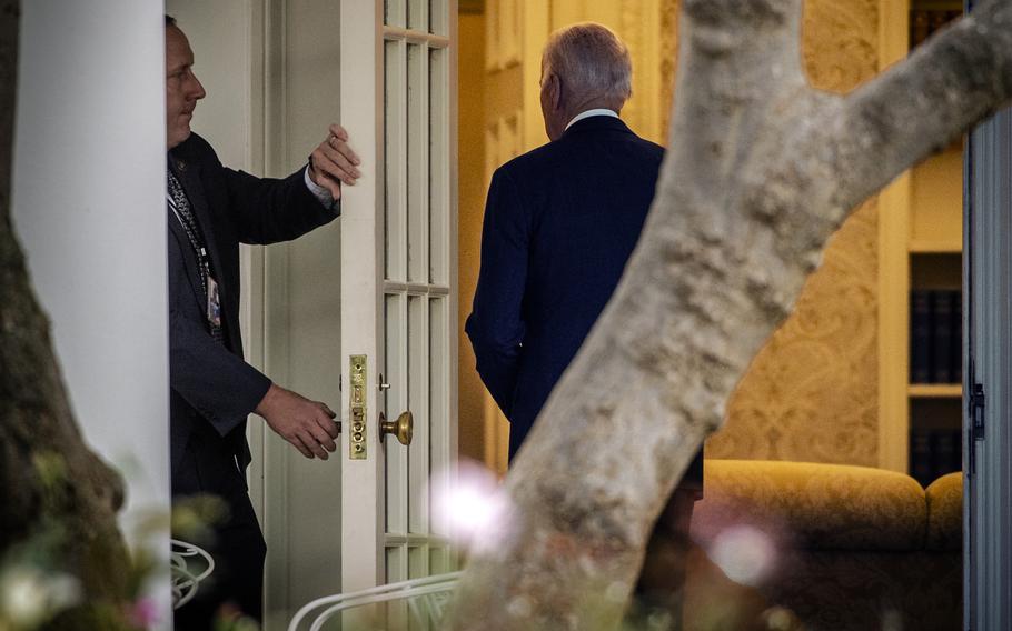 President Biden arrives at the White House earlier this week.