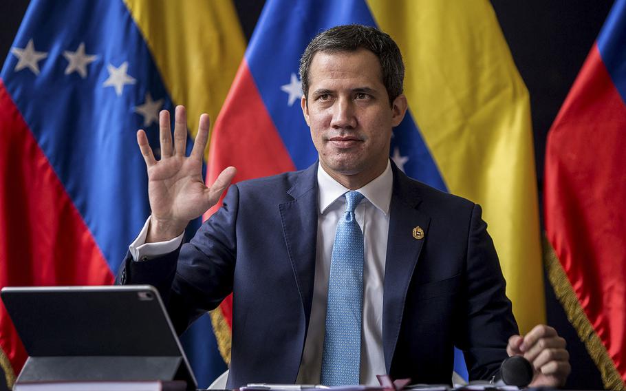 Venezuela’s former opposition leader Juan Guaido in Caracas, on Jan. 5, 2022. 