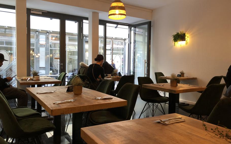9 to 5 Cafe in downtown Kaiserslautern has both indoor and outdoor seating, as well as tables in the back for larger groups.