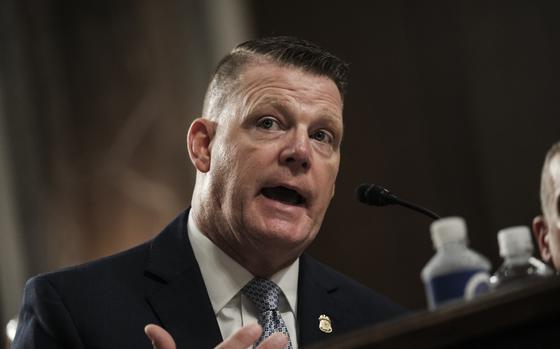 Acting Secret Service director Ronald L. Rowe Jr. testifies before a joint hearing of the Senate Judiciary and Homeland Security and Government Affairs committees on Capitol Hill in July. MUST CREDIT: Michael A. McCoy for The Washington Post