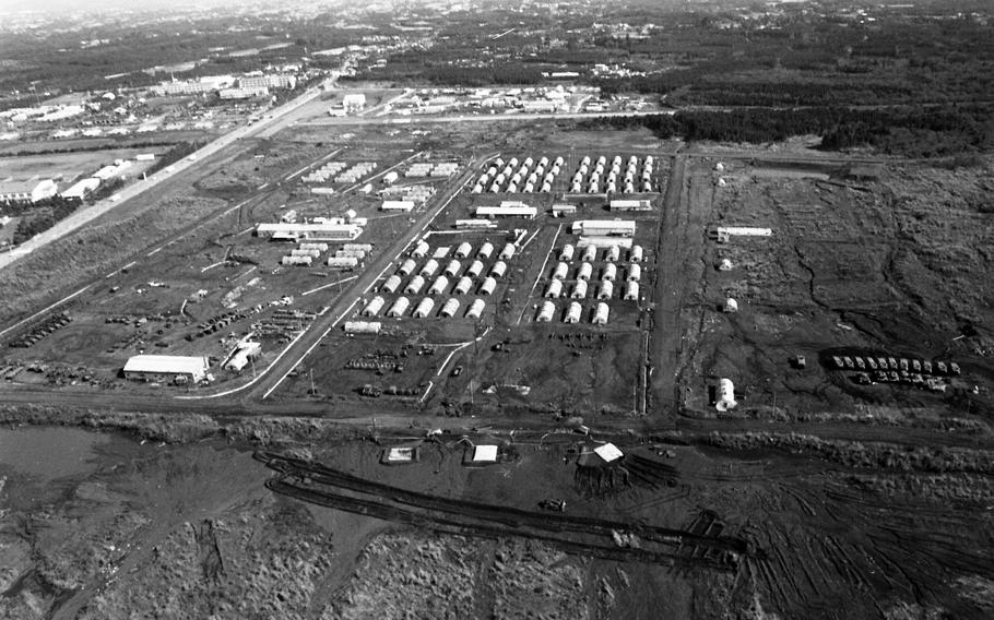 The camp from above.