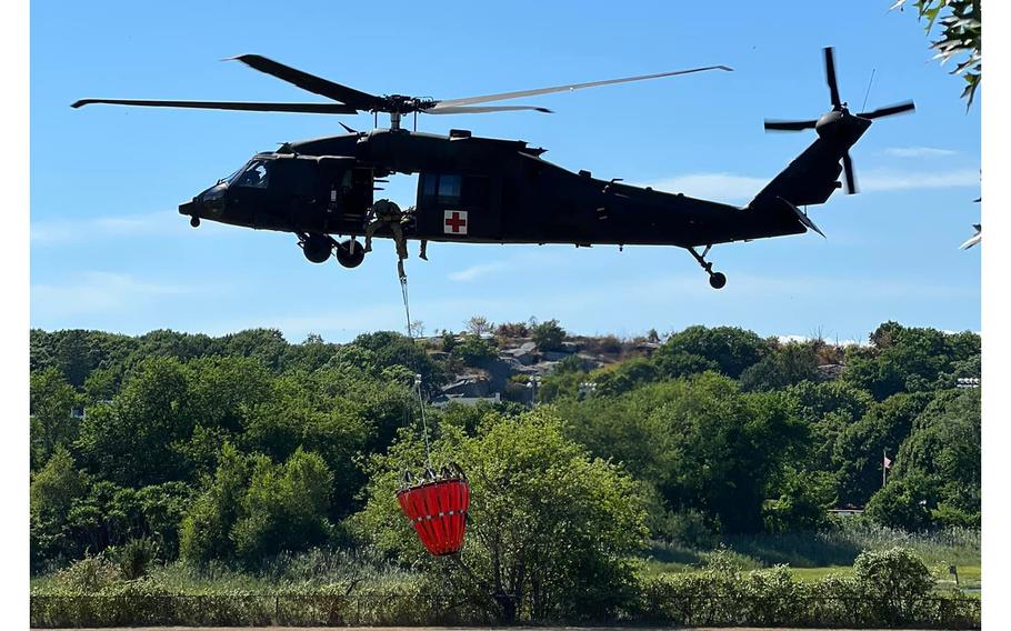 The Massachusetts Army National Guard assisted the Gloucester Fire Department on Wednesday, Aug. 3, 2022.