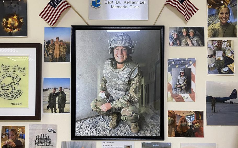 Capt. Kelliann Leli, 30, a U.S. Air Force doctor, was killed when she was hit by a forklift driven by Ari Taylor, at Al Dhafra Air Base, United Arab Emirates, in November 2020. Taylor, a civilian contractor for the military, pleaded guilty Nov. 8, 2022, to involuntary manslaughter stemming from the incident.