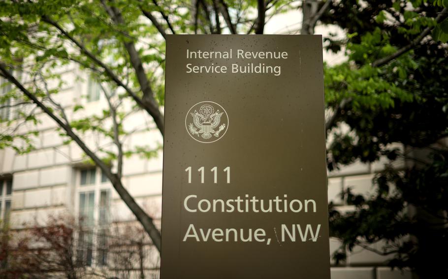 The Internal Revenue Service headquarters building on April 27, 2020, in the Federal Triangle section of Washington, D.C. While Democrats have focused heavily on ramping up enforcement to bring in more tax dollars, another filing period complicated by the COVID-19 pandemic, new tax breaks meant to provide relief from the crisis and a lengthy backlog of unprocessed returns is putting the spotlight on years of stagnant funding for taxpayer services.