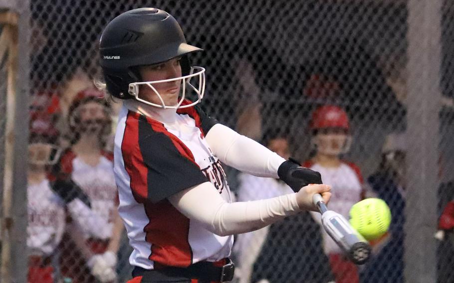 Sydnee Walker connects with the ball.