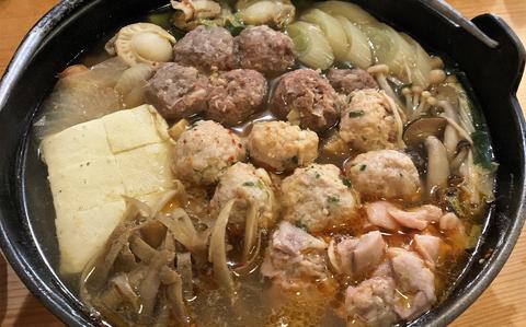 Daicha-an's chanko nabe is protein-heavy with various kinds of meatballs, tofu and chicken pieces.