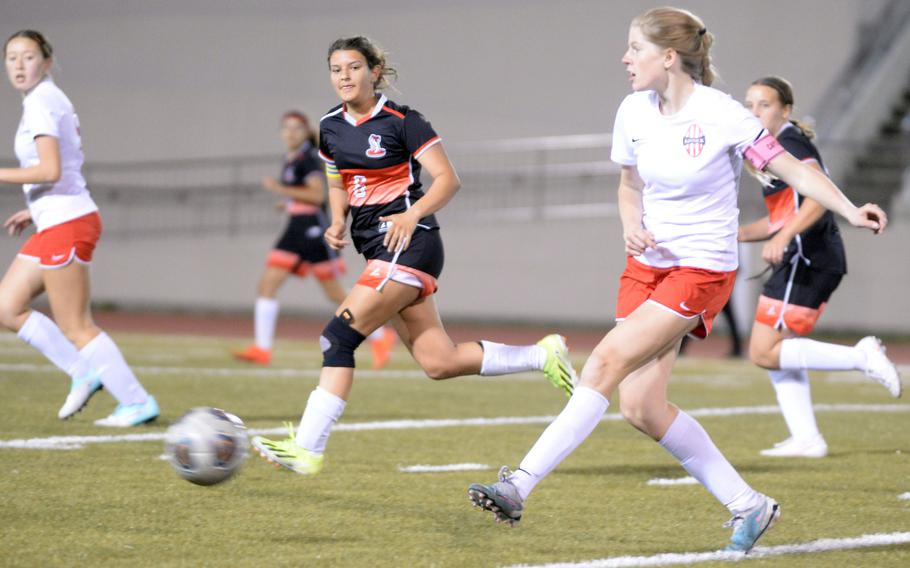 Senior Bree Withers helps pace Nile C. Kinnick's high-powered offense; she has 25 goals and 26 assists heading into the Far East D-I tournament on Guam.