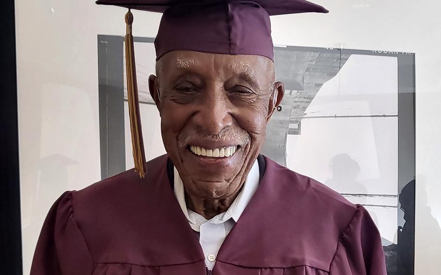 Merrill Pittman Cooper, 101, was awarded an honorary high school diploma in a surprise ceremony in Jersey City on March 19, 2022.