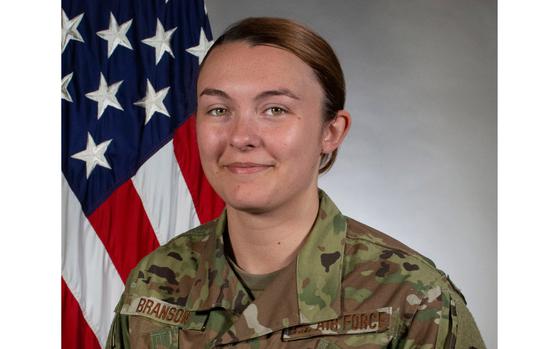 Staff Sgt. Cheyanne Branson, 190th Air Refueling Wing, Force Support Squadron, died in a head-on vehicle collision near Jefferson County, Kan., Nov. 12, 2022.