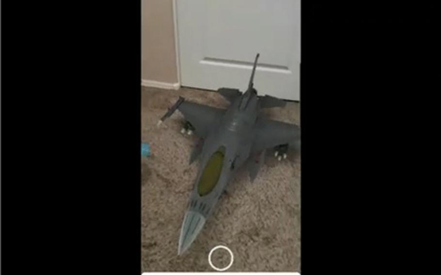 A 3D model of an F-16 Fighting Falcon that the Air Force plans to publish on its redesigned homepage in October is shown in a Defense Media Activity webinar on Sept. 2, 2021.