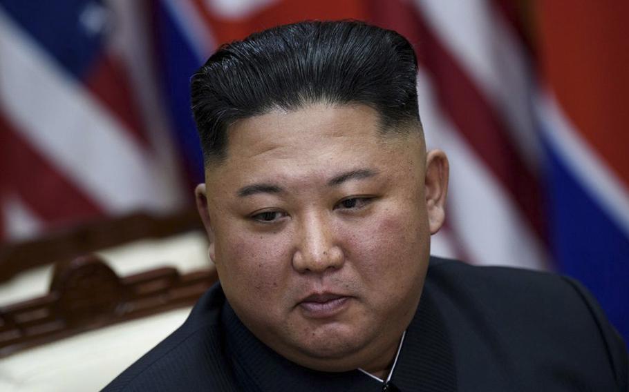North Korea’s leader Kim Jong Un pictured June 30, 2019. 