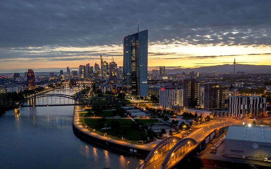 The European Central Bank is seen in Frankfurt, Germany, on  May 19, 2023. 