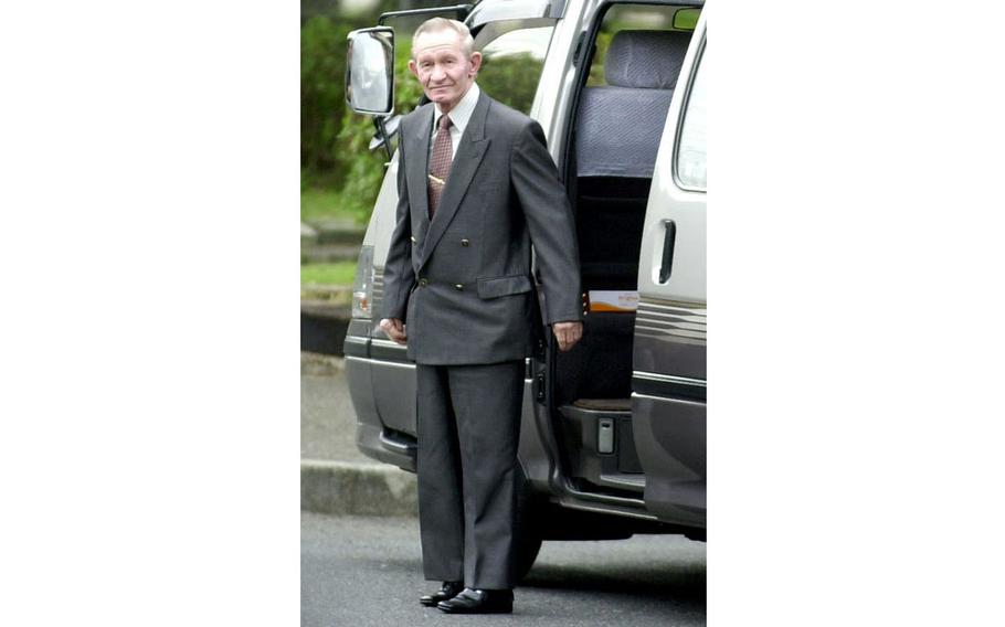 Sgt. Charles Jenkins arrives at Camp Zama, Japan, returning voluntarily to military control after allegedly deserting almost 40 years ago to live in North Korea.