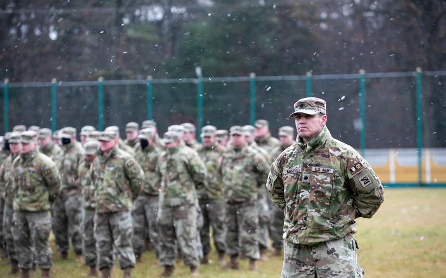 Florida National Guard’s 53rd Infantry Brigade Combat Team in Ukraine on a training mission in December 2021.