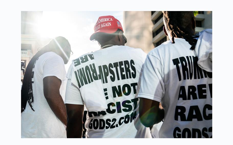 Supporters of former President Donald Trump in Miami.