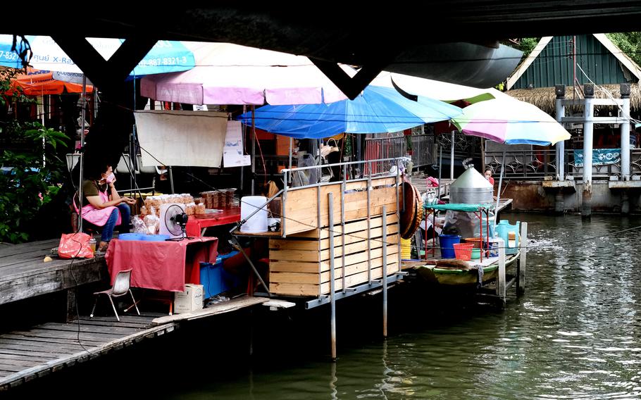 A floating market on one of Bangkok’s canals.