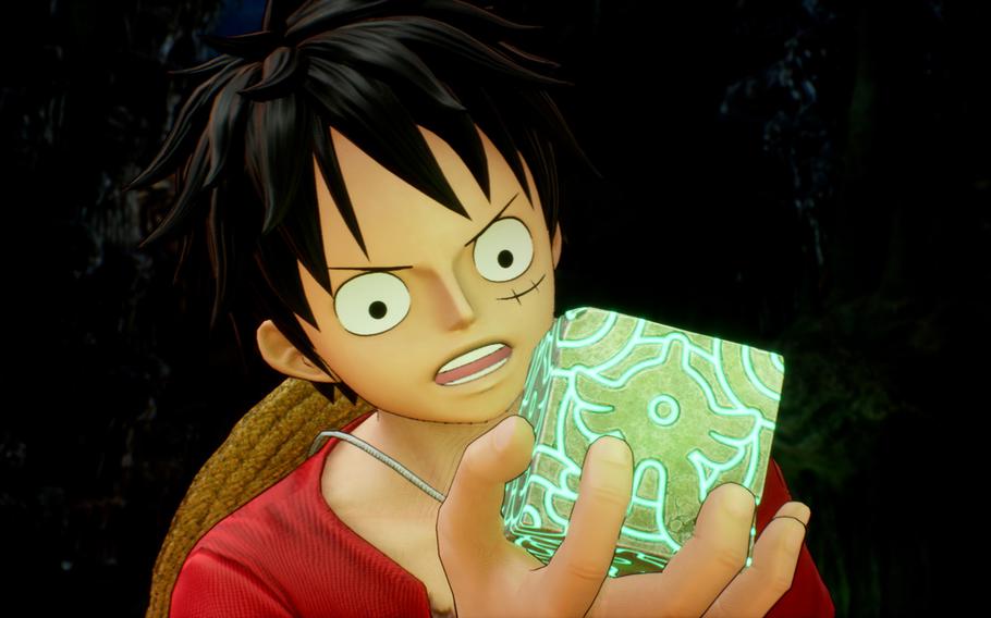 Luffy must get his powers back by absorbing magical cubes in One Piece Odyssey. 