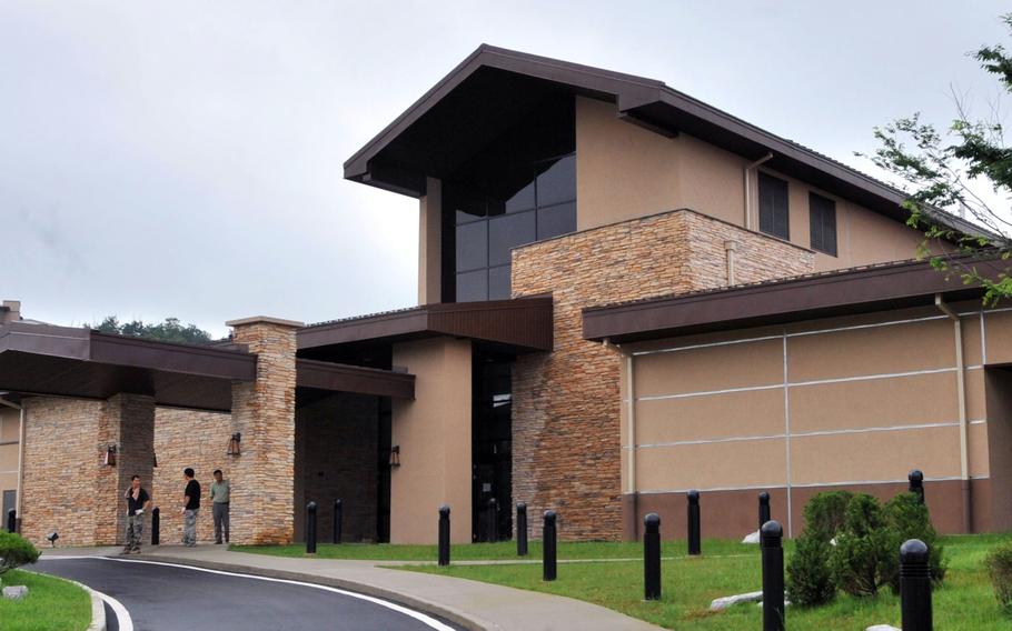 The enlisted club at Osan Air Base, South Korea, is pictured before it opened in 2012. 