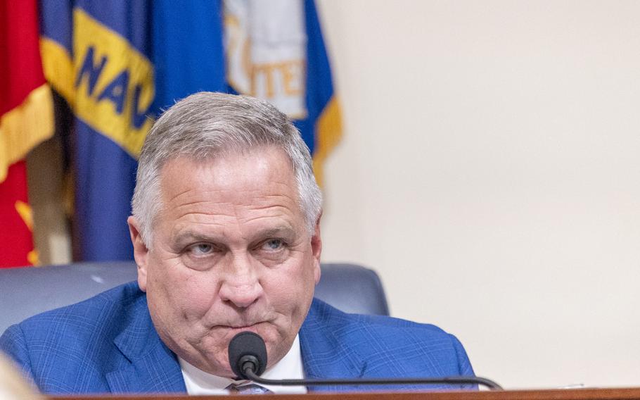 Rep. Mike Bost listens during a House hearing.