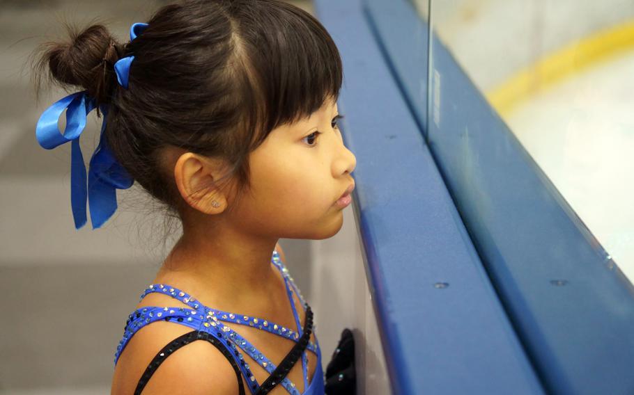 Ava Jade Gurski, 9, attends a practice session at Kose Shin Yokohama Skate Center, Oct. 20, 2022.