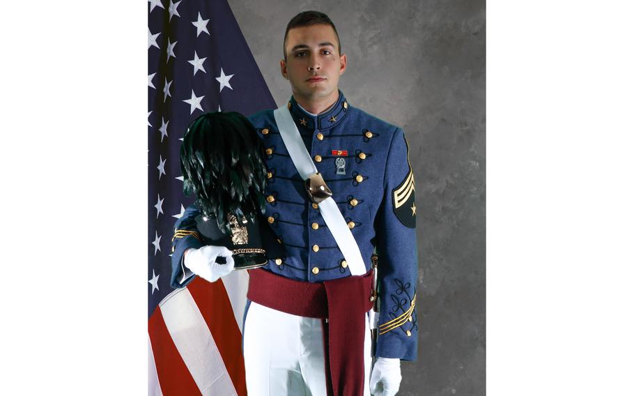 Marine 2nd Lt. Samuel Poulin is pictured during his time as a cadet at The Citadel.