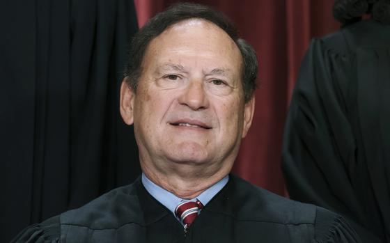 Associate Justice Samuel Alito joins other members of the Supreme Court as they pose for a group portrait in October 2022.