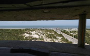 The view from atop Fire Control Tower No. 23, in Lower Township, Wednesday, June 1, 2022. It was built in 1942 for use during World War II.