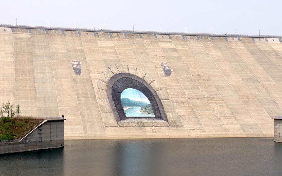 A visit to the Peace Dam on the Bukhan River, or North Han River, in Hwacheon County, South Korea, May 2, 2023. It was built to prevent catastrophic flooding should North Korea's Imnam Dam collapse, either accidentally or intentionally.