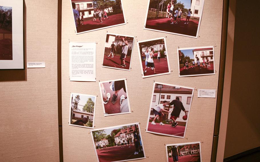 Photos of the basketball court at Fliegerstrasse taken in the early 2000s show how the area was a meeting space for Americans and Germans.