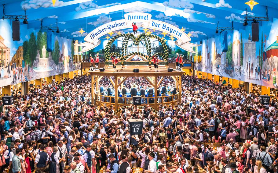 The beer tents in Munich will hold thousands of people each during Oktoberfest, which in 2023 runs from Sept. 16-Oct. 3.