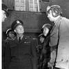 Hed: Question, wrong answer, 1951

Dornheim, Germany, Sep. 29, 1951: Dwight D. Eisenhower discusses maneuvers with some French troops during Operation Jupiter,  a French-led multi-nation NATO exercise in the Rhine river area. 
A Stars and Stripes article reported that Ike had stopped to question a French tank crew and inspected a French half-track. When one soldier hesistated when asked the firing range of the 50-cal. machine gun, Ike answered: "You'd better know. Your life may depend on it some day." 
The SHAPE commander is in Germany to observe the three-day French directed war games. The exercise has some 150,000 Allied troops - including 45,000 Americans of the Army's V Corps - enact a mass counterassault across the Rhine against "enemy" troops dug in on the east bank.

Looking for Stars and Stripes’ historic coverage? Subscribe to Stars and Stripes’ historic newspaper archive! We have digitized our 1948-1999 European and Pacific editions, as well as several of our WWII editions and made them available online through https://starsandstripes.newspaperarchive.com/

META TAGS: Europe; Germany; U.S. Army; SHAPE; Supreme Headquarters Allied Powers; exercise; soldier; dual exercise; Allied Forces; Ike; French army; village; NATO; Ike