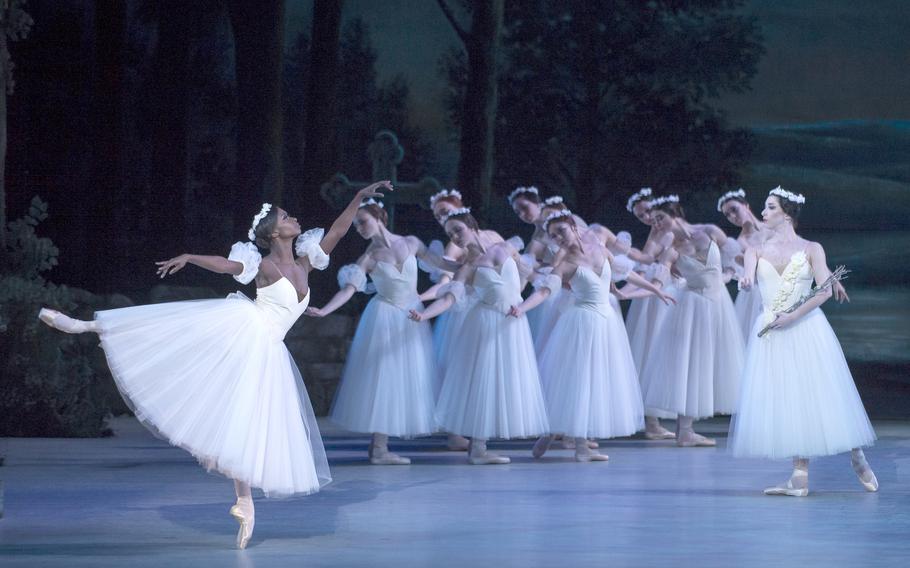 Kateryna Derechyna, right, and Ashley Murphy in the Washington Ballet's "Giselle." 
