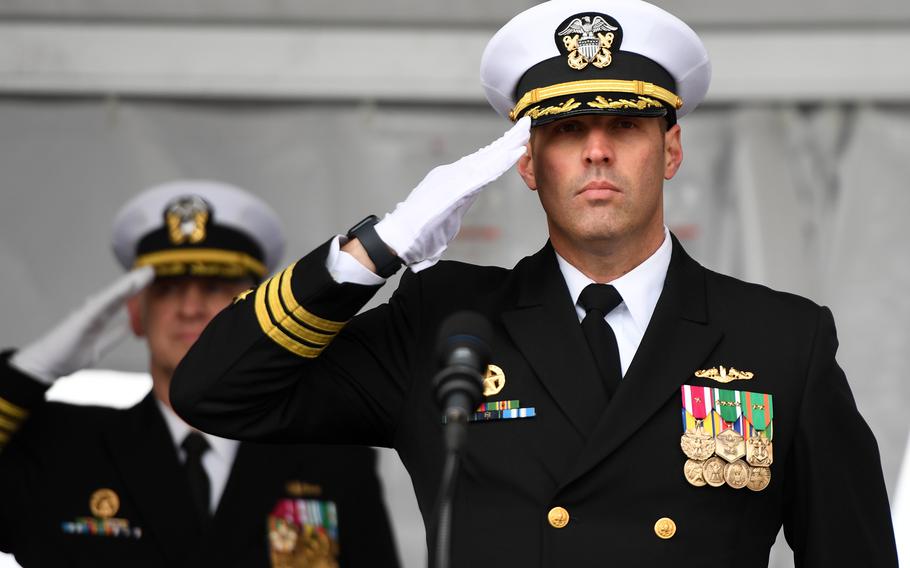 A sailor salutes