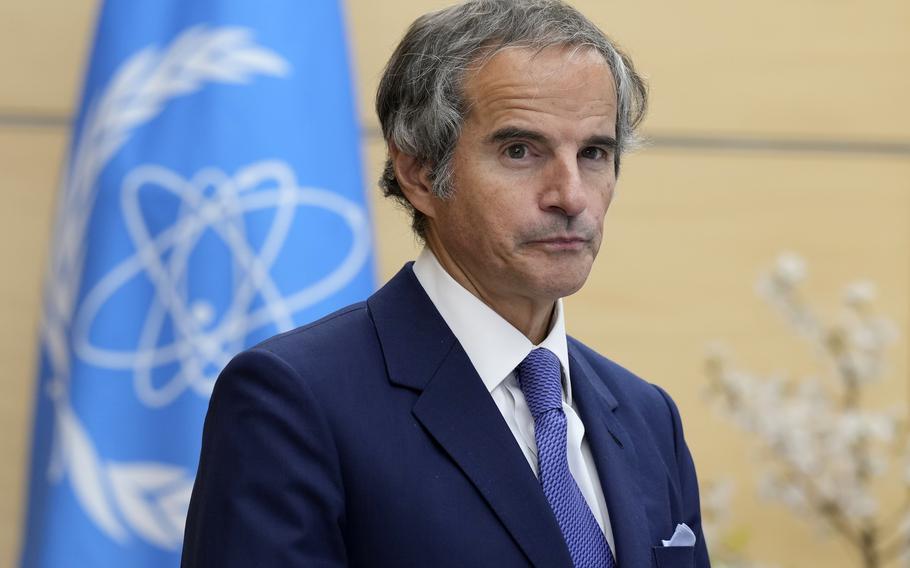 International Atomic Energy Agency Director General Rafael Mariano Grossi in Tokyo on March 14, 2024. Grossi will travel to Iran as Tehran’s nuclear program enriches uranium a step away from weapons-grade levels, and international oversight of the program remains limited. 