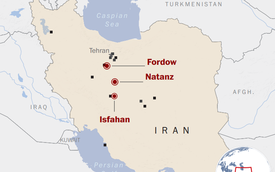 A map of Iran.
