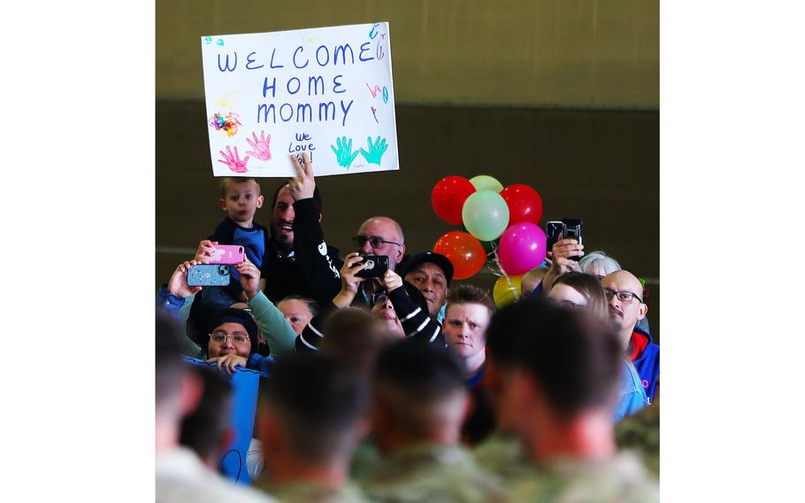 Families celebrate seeing their soldiers for the first