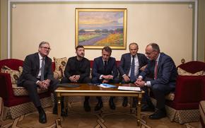 European leaders around a table.